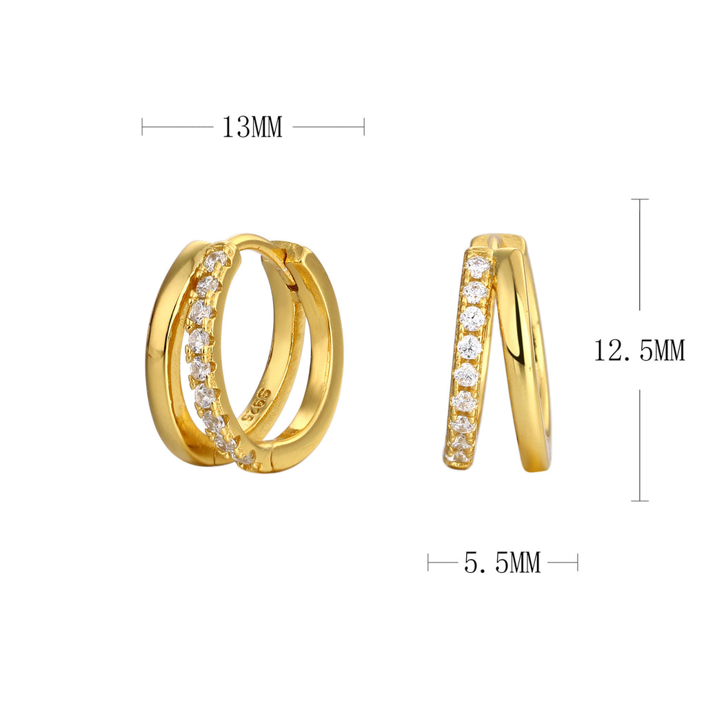 Damen Ohrringe mit funkelndem Zirkonbesatz und modernem Design Shop Nory