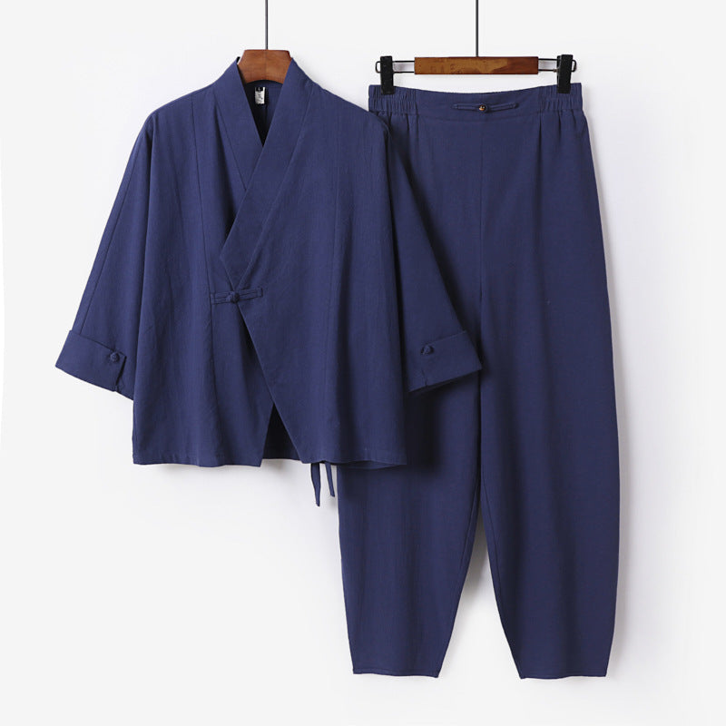 Herren Kimono-Jacken- und Haremshosen-Set Shop Nory