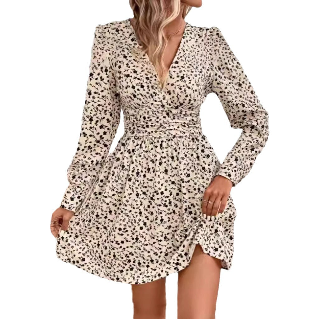 Damen Kurzarm Kleid