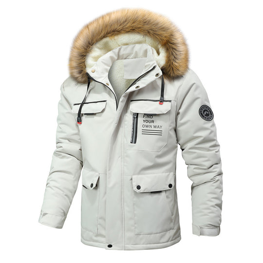 Herren Wasserabweisender Softshell-Parka mit Kapuze, reflektierenden Einsätzen und Multifunktionstaschen Shop Nory