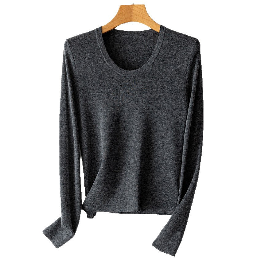 Damen Feinstrick-Langarmshirt mit Rundhalsausschnitt und leichter A-Linie Shop Nory