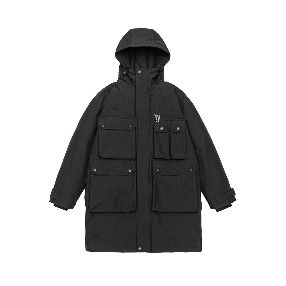 Herren Wasserabweisender Tech-Parka mit Mehrfach-Taschen und Kapuze Shop Nory