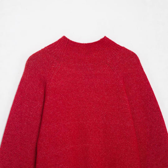 Damen Weicher Cape-Pullover mit weitem Fall und Stehkragen aus Glitzergarn Shop Nory