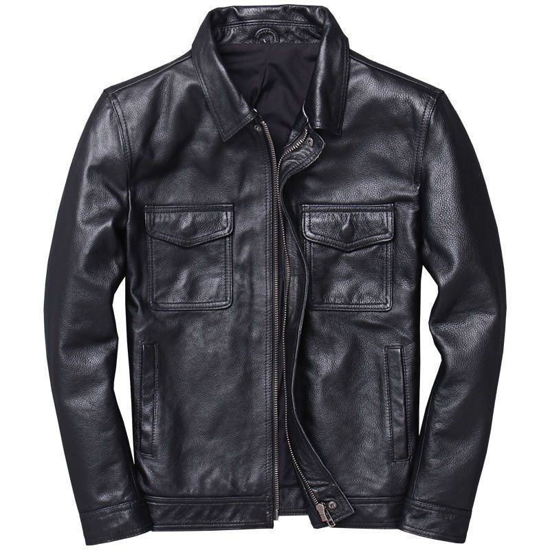 Herren Lederjacke im Fieldjacken-Schnitt mit aufgesetzten Brusttaschen Shop Nory
