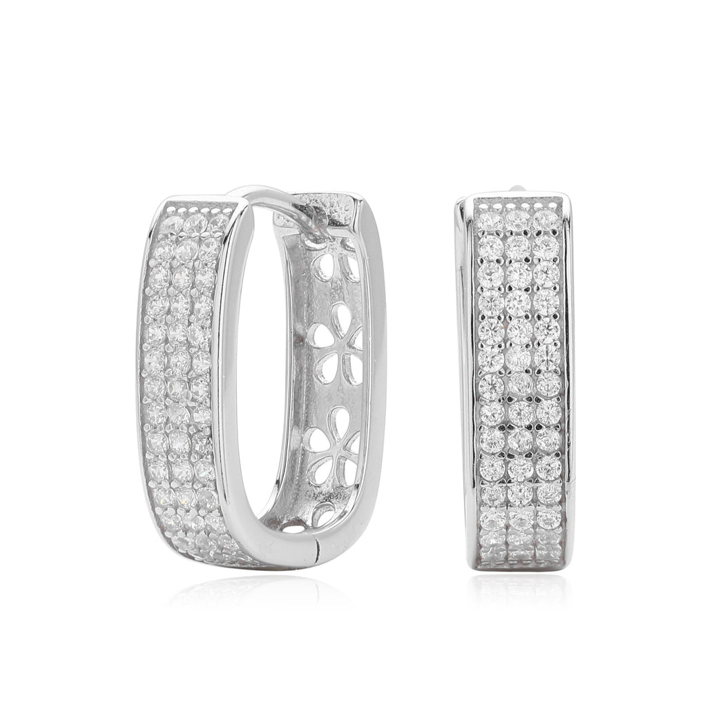 Damen Creolen mit funkelnden Zirkon-Steinen und elegantem Design Shop Nory