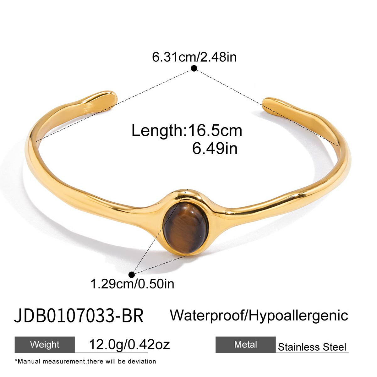 Damen Armreif aus hypoallergenem und wasserdichtem Edelstahl mit modernem Design Shop Nory