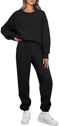 Damen nan Relaxed-Loungewear-Set mit Oversize Rundhals-Sweatshirt und taillierter High-Waist Jogginghose aus French Terry Shop Nory