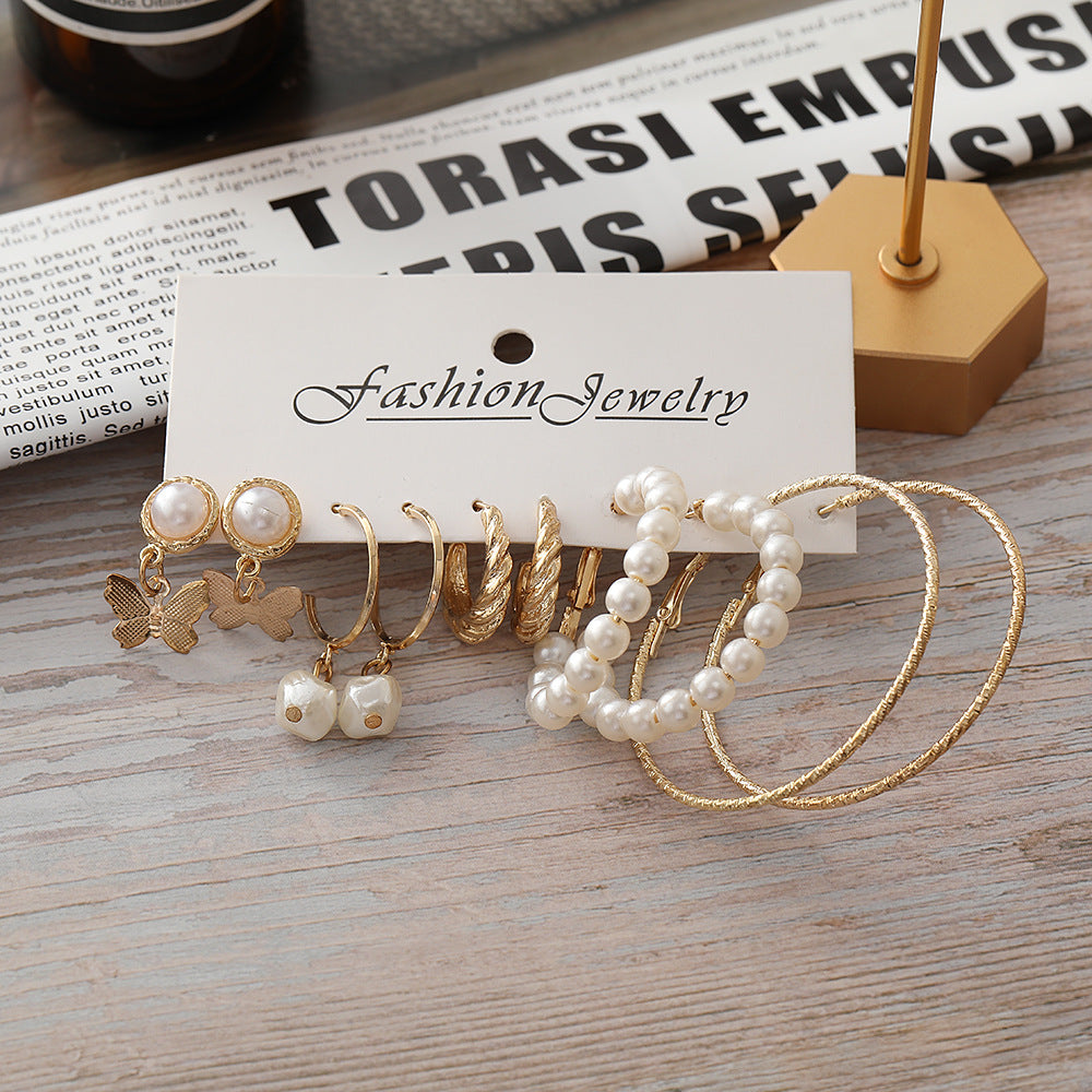 Damen Ohrringe Set mit elegantem Schmetterlings- und Herzdesign Shop Nory