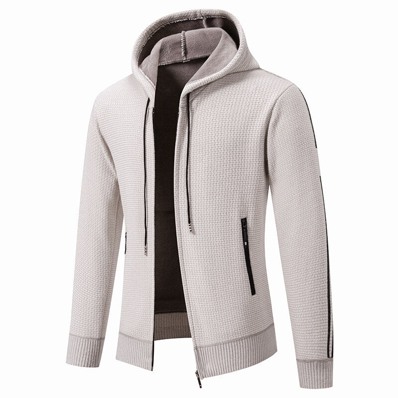Herren Sportliche Kapuzenjacke mit innovativem Materialmix