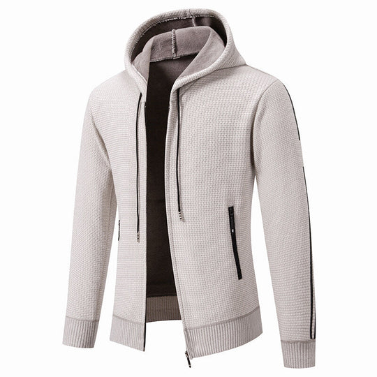 Herren Sportliche Kapuzenjacke mit innovativem Materialmix