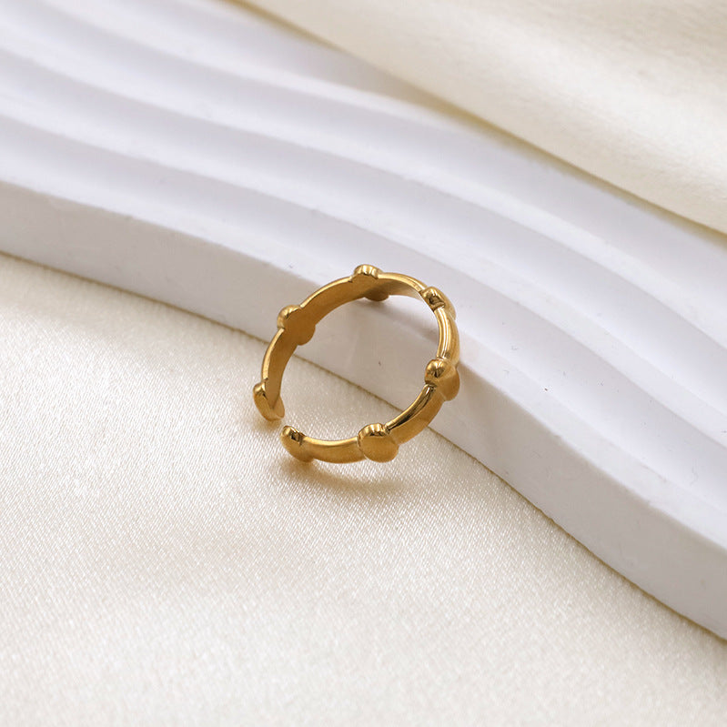Damen Offener Ring mit stilvollem Perlen-Design Shop Nory