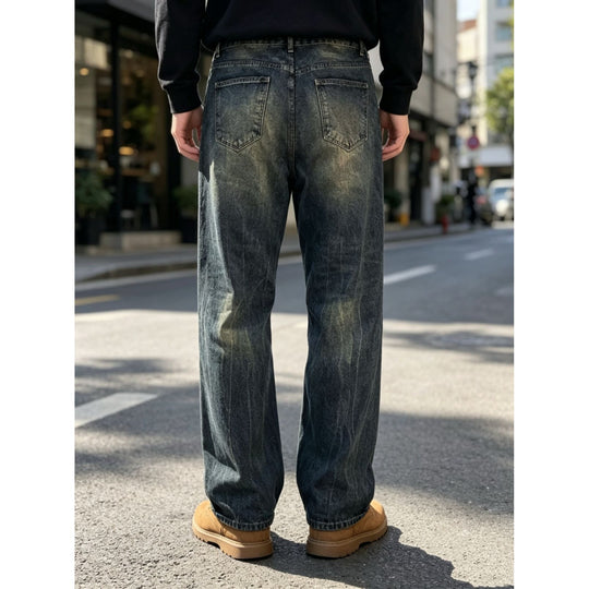 Herren Bequeme und lässige Weit geschnittene Jeans Shop Nory