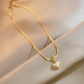 Damen Herzförmige Halskette mit Goldkette Shop Nory