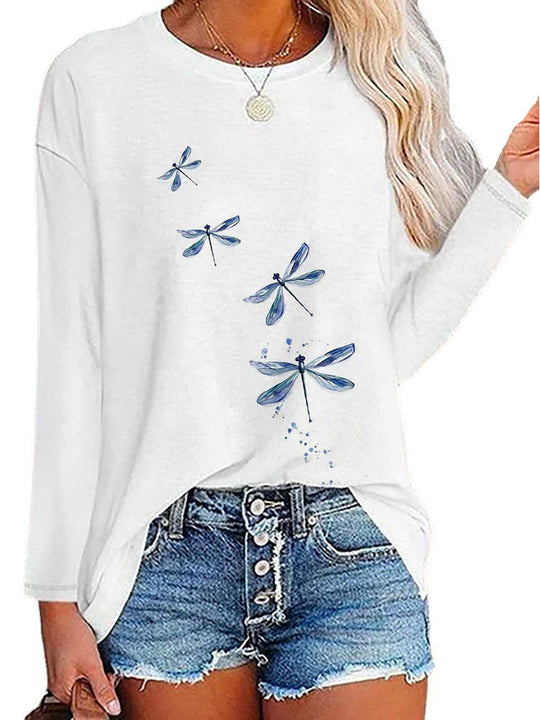 Damen Langärmeliges Oversize-Sweatshirt mit abstraktem Aquarell-Mosaikprint Shop Nory