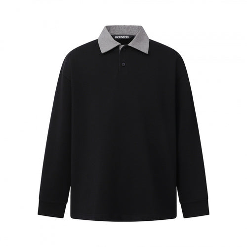 Herren Oversize-Poloshirt im Sweatshirt-Stil mit kontrastierendem Kragen Shop Nory