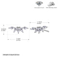 Damen Ohrstecker mit eleganten Zirkonia-Verzierungen aus 925 Sterling Silber Shop Nory