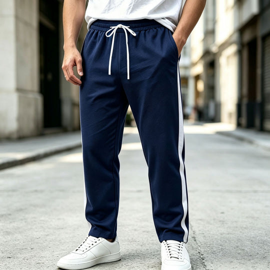 Herren Jogginghose mit seitlichem Kontraststreifen, elastischem Bund und Kordelzug Shop Nory