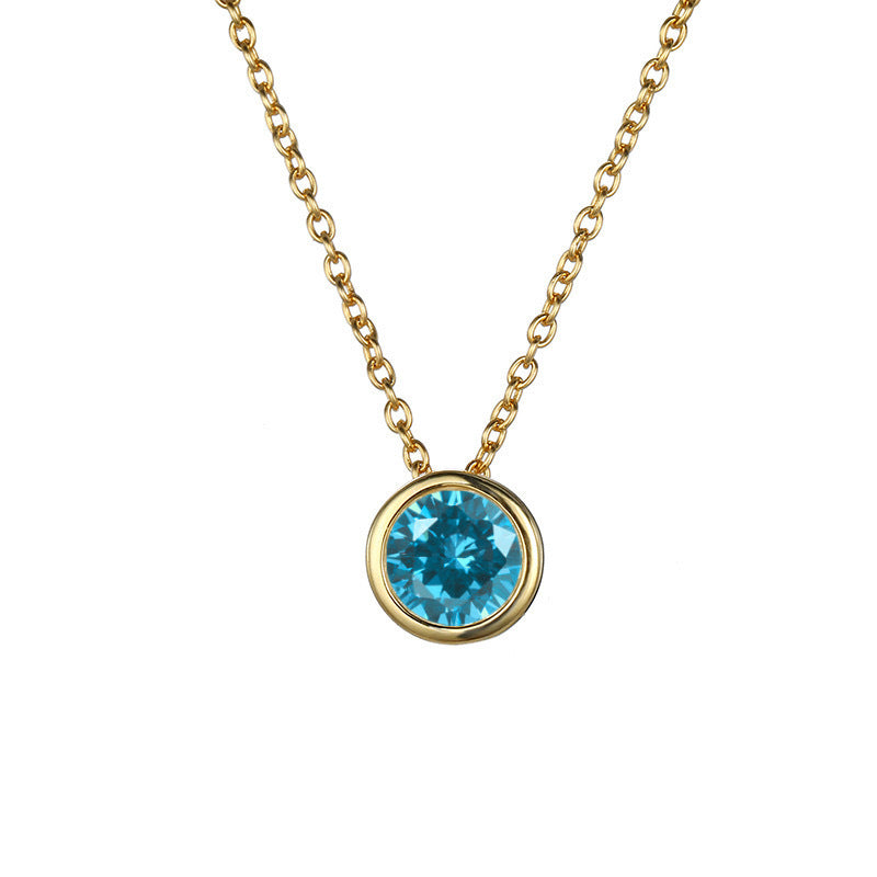 Damen Halskette mit funkelndem Zirkonia-Anhänger in elegantem Design Shop Nory