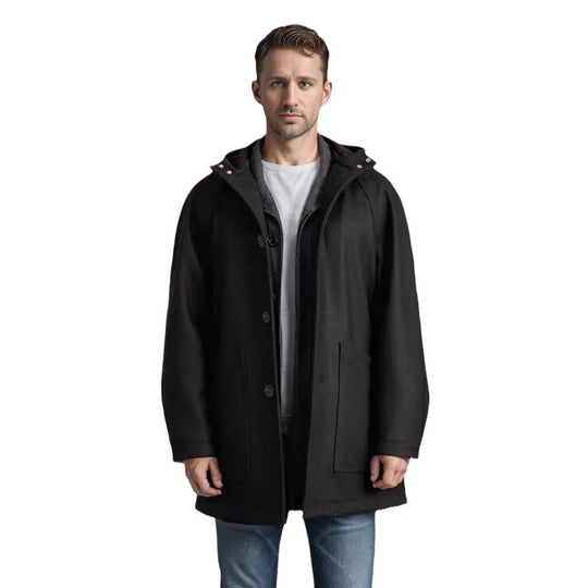 Herren Kapuzenmantel im Oversize-Schnitt mit Teddyfutter Shop Nory