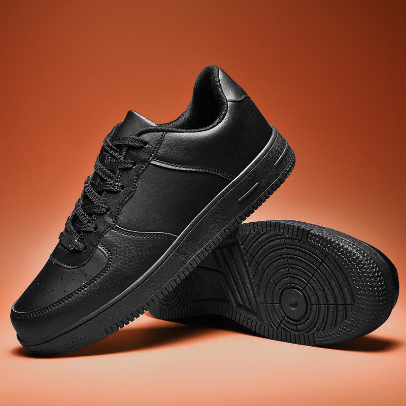 Herren Minimalistischer Low-Top Freizeitleder-Sneaker mit gepolstertem Knöchelkragen und rutschfester Profilsohle Shopy Nory