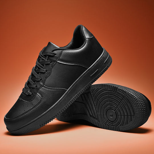 Herren Minimalistischer Low-Top Freizeitleder-Sneaker mit gepolstertem Knöchelkragen und rutschfester Profilsohle Shopy Nory