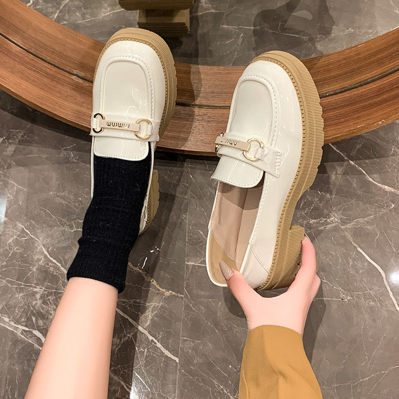 Damen Klassische Loafer mit modischer Schnallenverzierung
