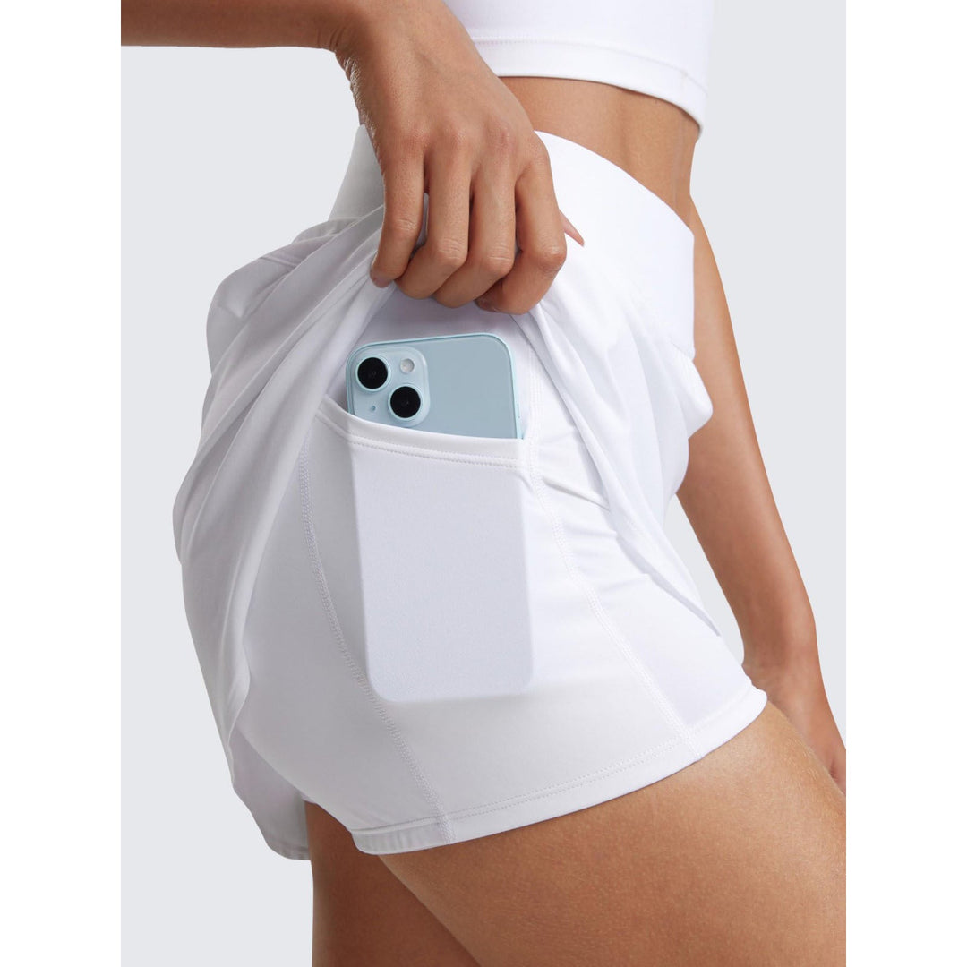 Damen Sportrock mit hohem elastischen Bund und seitlichen Taschen Shopnory