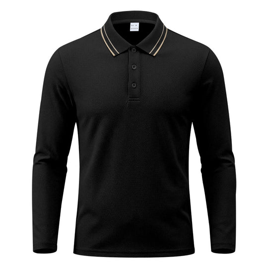 Herren Langarm-Polo in feiner Piquéstruktur mit kontrastiertem Collegekragen Shop Nory