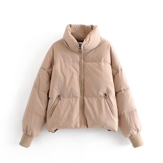 Damen Kurzer Stepp‑Puffer mit hohem Stehkragen und gerippten Bündchen Shop Nory