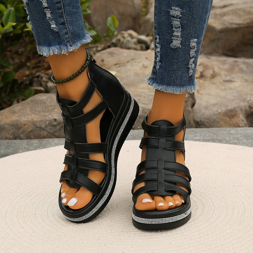 Damen komfortable Riemensandalen mit atmungsaktiver Oberseite und exklusiver Dämpfung Shopnory
