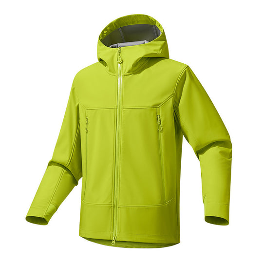 Herren Softshell‑Kapuzenjacke mit Stretch, wind- und wasserabweisender Membran und Zwei‑Wege‑Reißverschluss Shop Nory