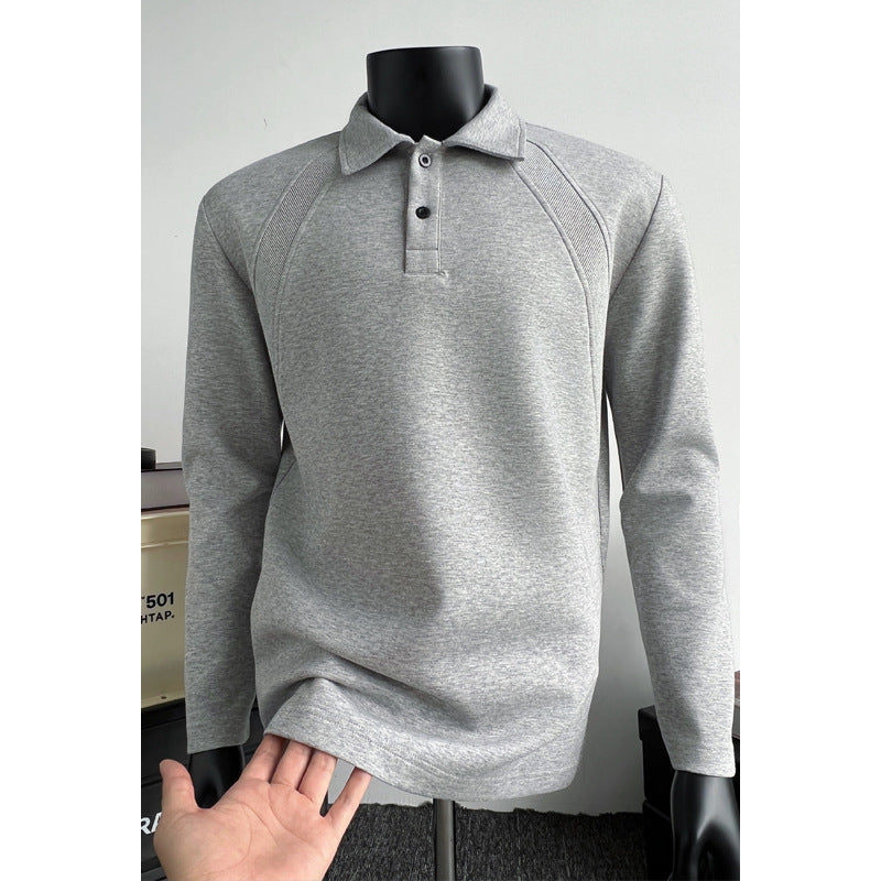 Herren Sportliches Langarm Polo-Shirt Shop Nory