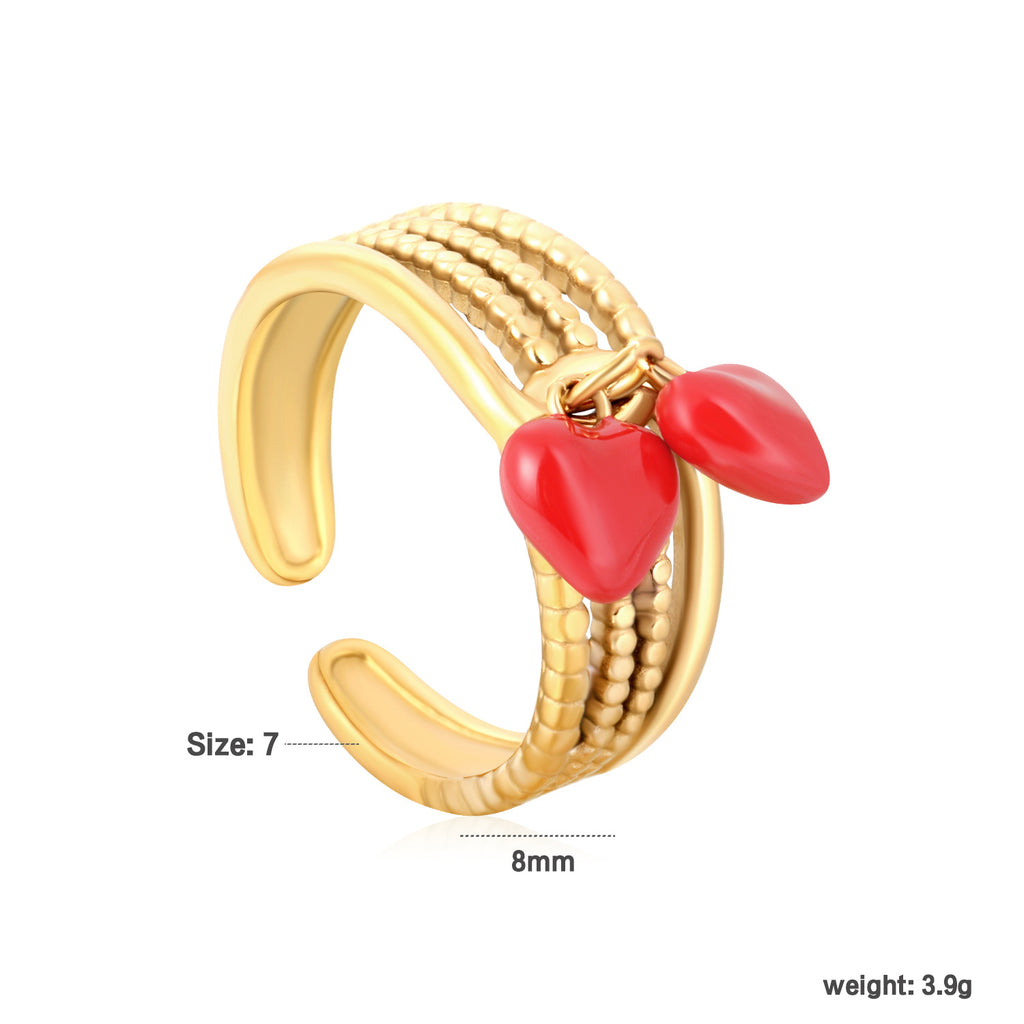 Damen Ring mit bunten Kristall-Akzenten und geschwungenem Design Shop Nory