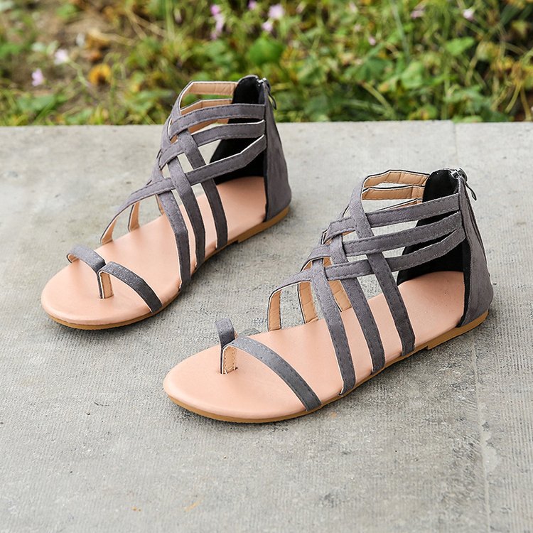 Damen Sommerliche Zehentrenner Sandalen mit floralem Design