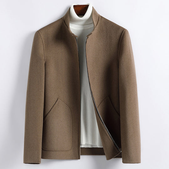 Herren Elegante Kurzjacke aus Wollmix mit Stehkragen, verdecktem Reißverschluss und konturierten Eingrifftaschen Shop Nory