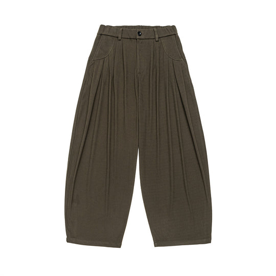 Damen Weite High‑Waist Plissee-Culotte-Hose mit Bundfalten und Gürtelschlaufen Shop Nory