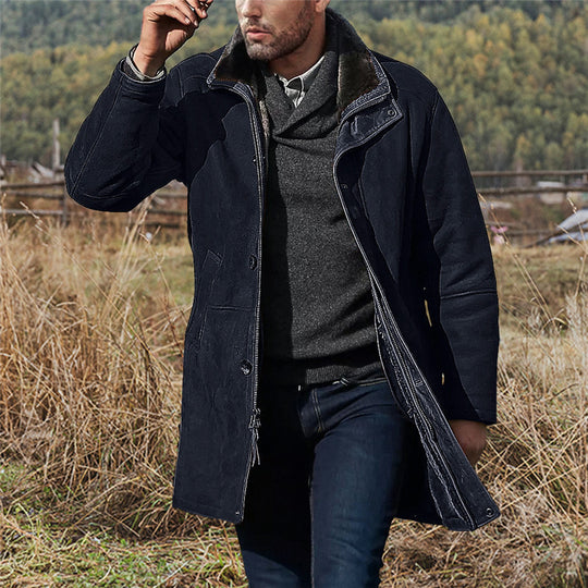 Herren Mantel im Fieldcoat‑Style mit Teddykragen und Zweiwege-Reißverschluss Shop Nory