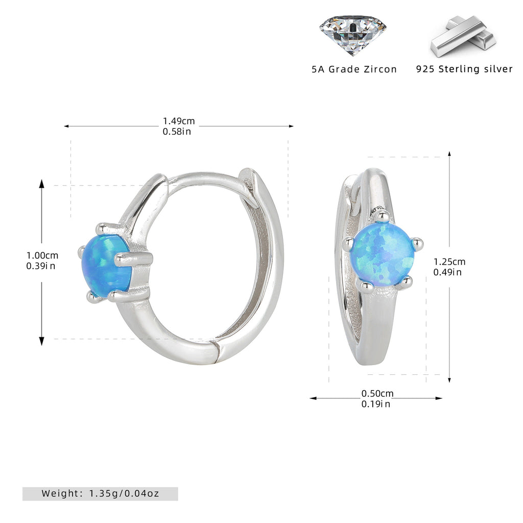 Damen Ohrhänger mit funkelndem Opal und edlem 925 Sterling Silber Shop Nory