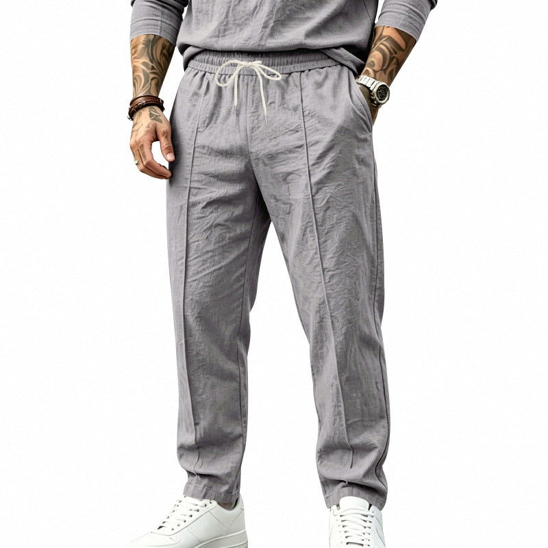 Herren Leichte Tapered-Jogginghose mit Bundfalten, elastischem Tunnelzug und Seitentaschen Shop Nory