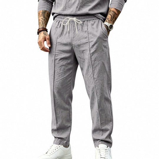 Herren Leichte Tapered-Jogginghose mit Bundfalten, elastischem Tunnelzug und Seitentaschen Shop Nory