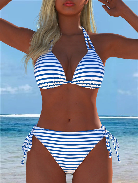 Damen Bikini-Set mit verspieltem Schnitt und trendigem Mustermix Shopnory