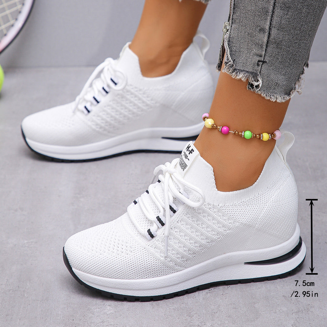 Damen Keil-Sneaker aus Strick mit gepolstertem Plateau-Fußbett Shop Nory