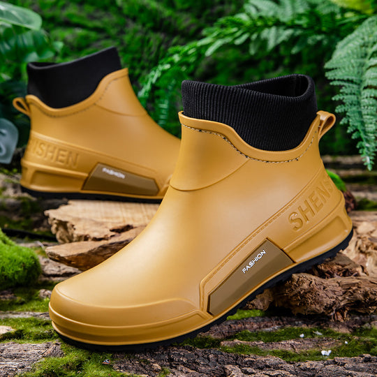 Herren Wasserdichte Gummi-AnklShop Noryoots im Chelsea-Stil mit rutschfester Profillaufsohle Shop Nory