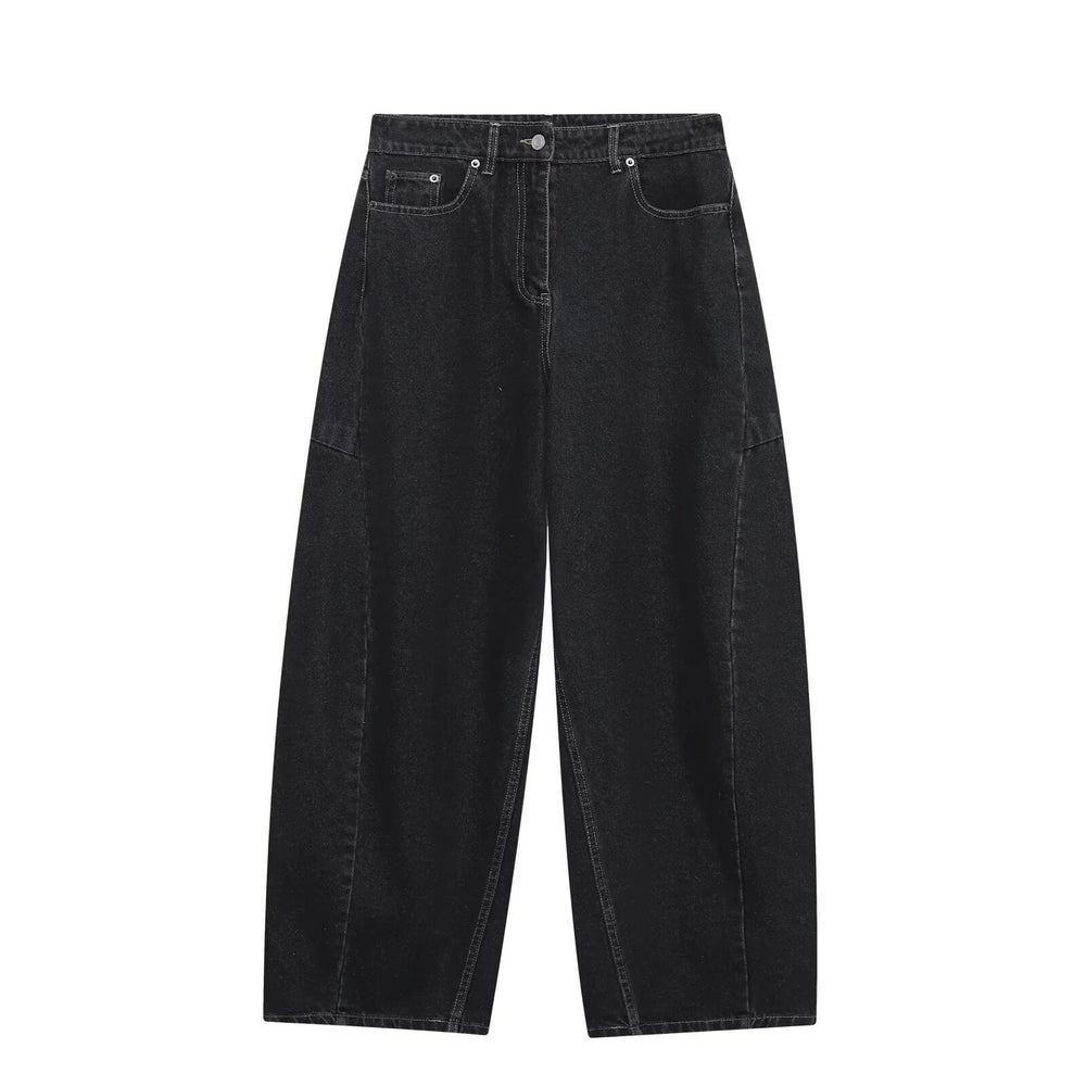 Damen weite Jeans im modernen Schnitt mit angesagten Cargo-Taschen Shopnory