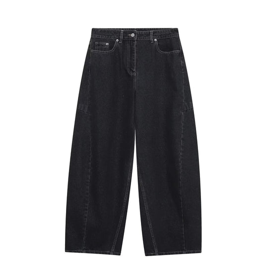 Damen weite Jeans im modernen Schnitt mit angesagten Cargo-Taschen Shopnory