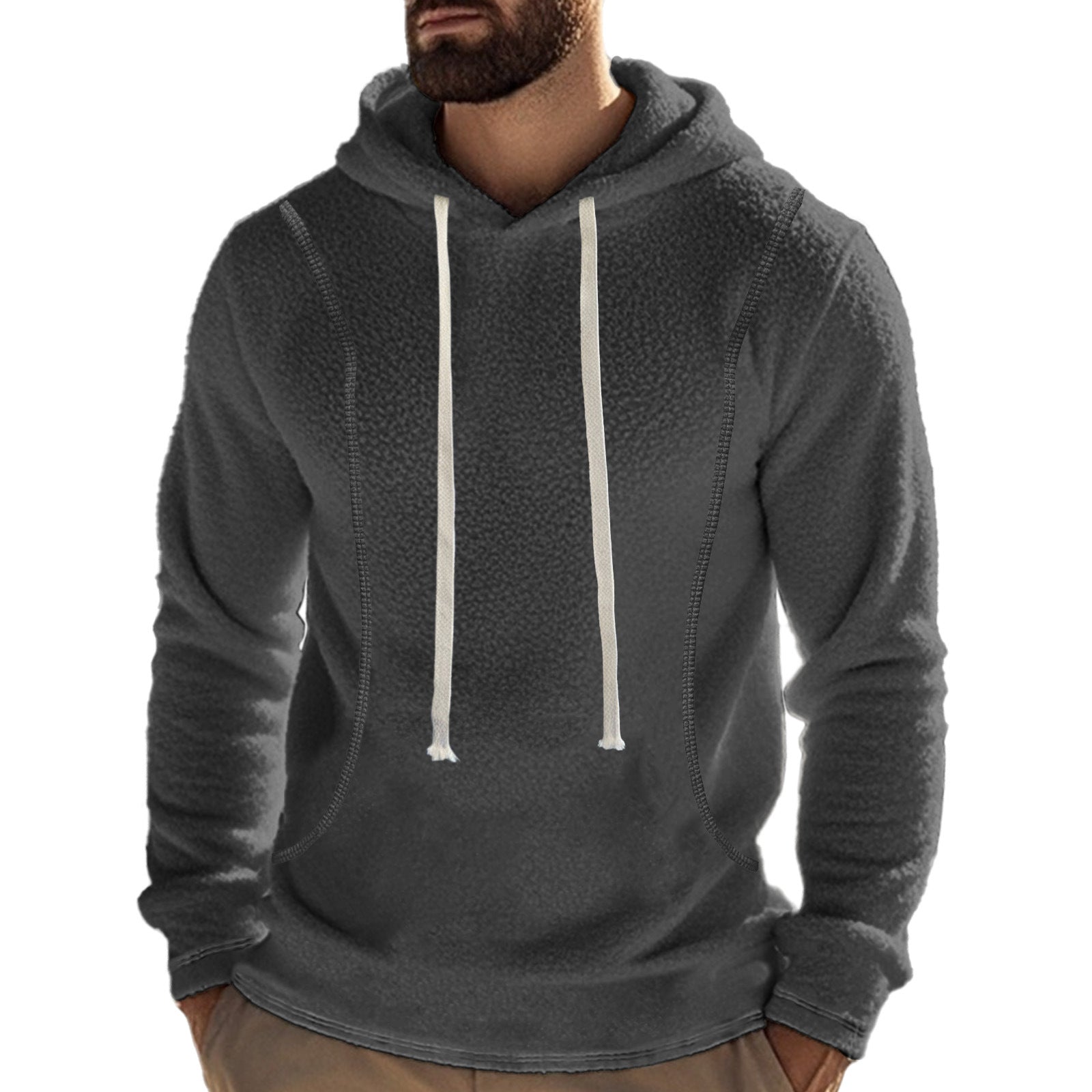 Herren Hochwertiger Fleece-Hoodie mit praktischer Kängurutasche und stylischem Design