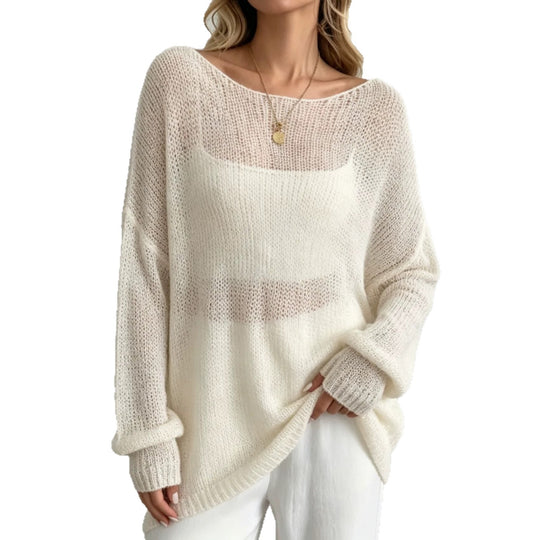 Damen Oversize Strickpullover mit transparentem Mohair‑Effekt Shop Nory