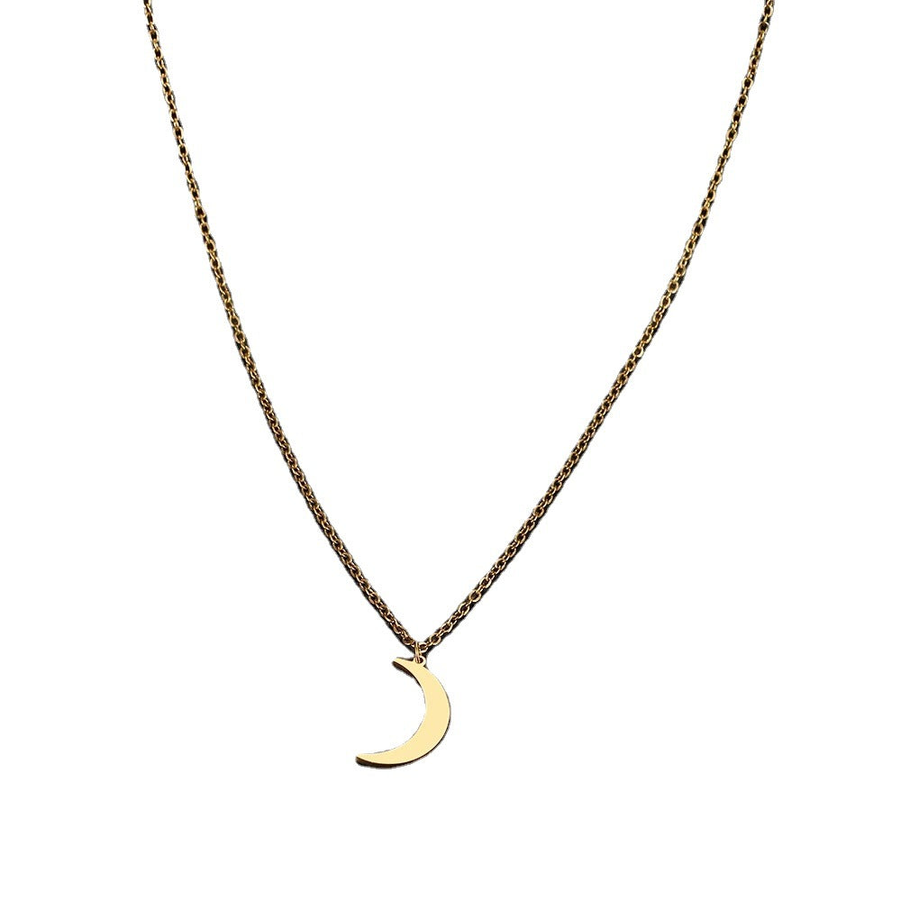 Damen Halskette mit mondförmigem Anhänger aus hochwertigem Edelstahl Shop Nory