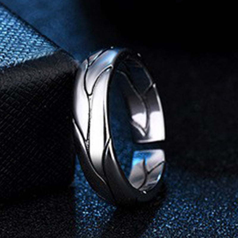 Damen Offener Ring mit kunstvollem Linienmuster und elegantem Design Shop Nory