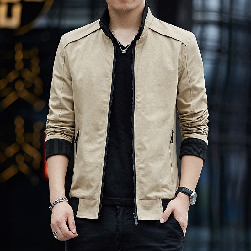 Herren Modische Freizeitjacke mit Stehkragen Shop Nory